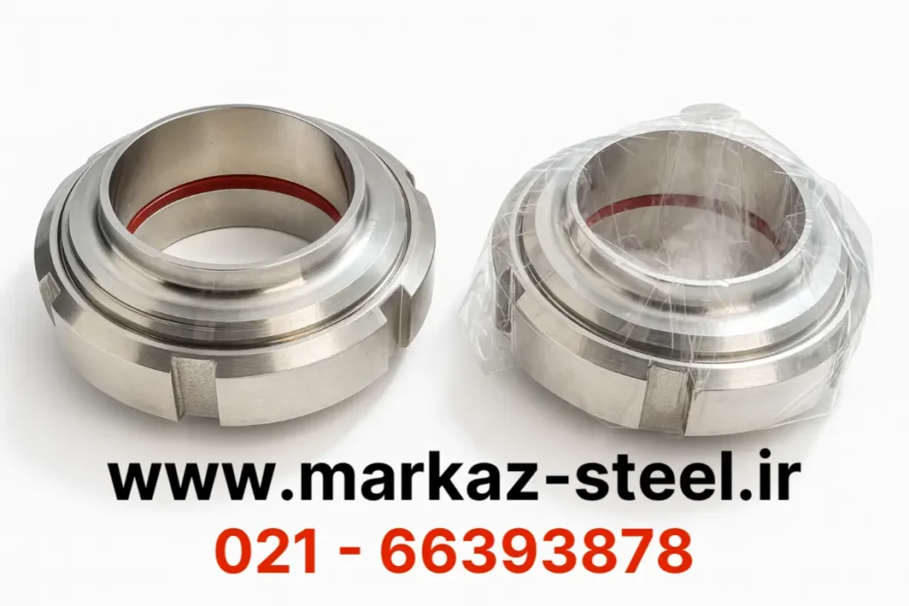 مهره ماسوره 51 استیل صنایع غذایی ، شیری 304 و 316